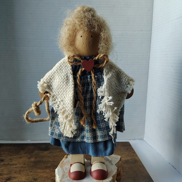 Vintage 1987 Hand Crafted Wood Doll Lizzie High Margaret Bowman Teacher Doll - Picture 1 of 16